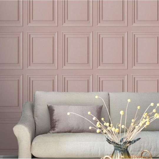 ruzova stena dekoracia tapeta elegantna stucco panel zamok vila byt dom salon restauracia spalna obyvacia izba.jpg